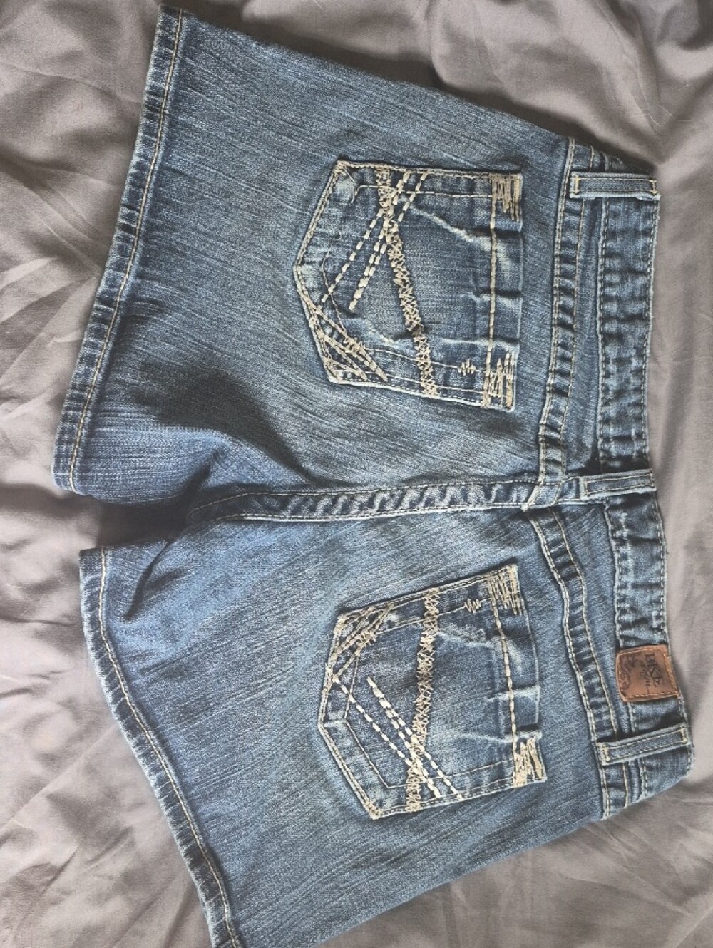 BKE Blue Denim Mid-Rise Shorts - Picture 2 of 3